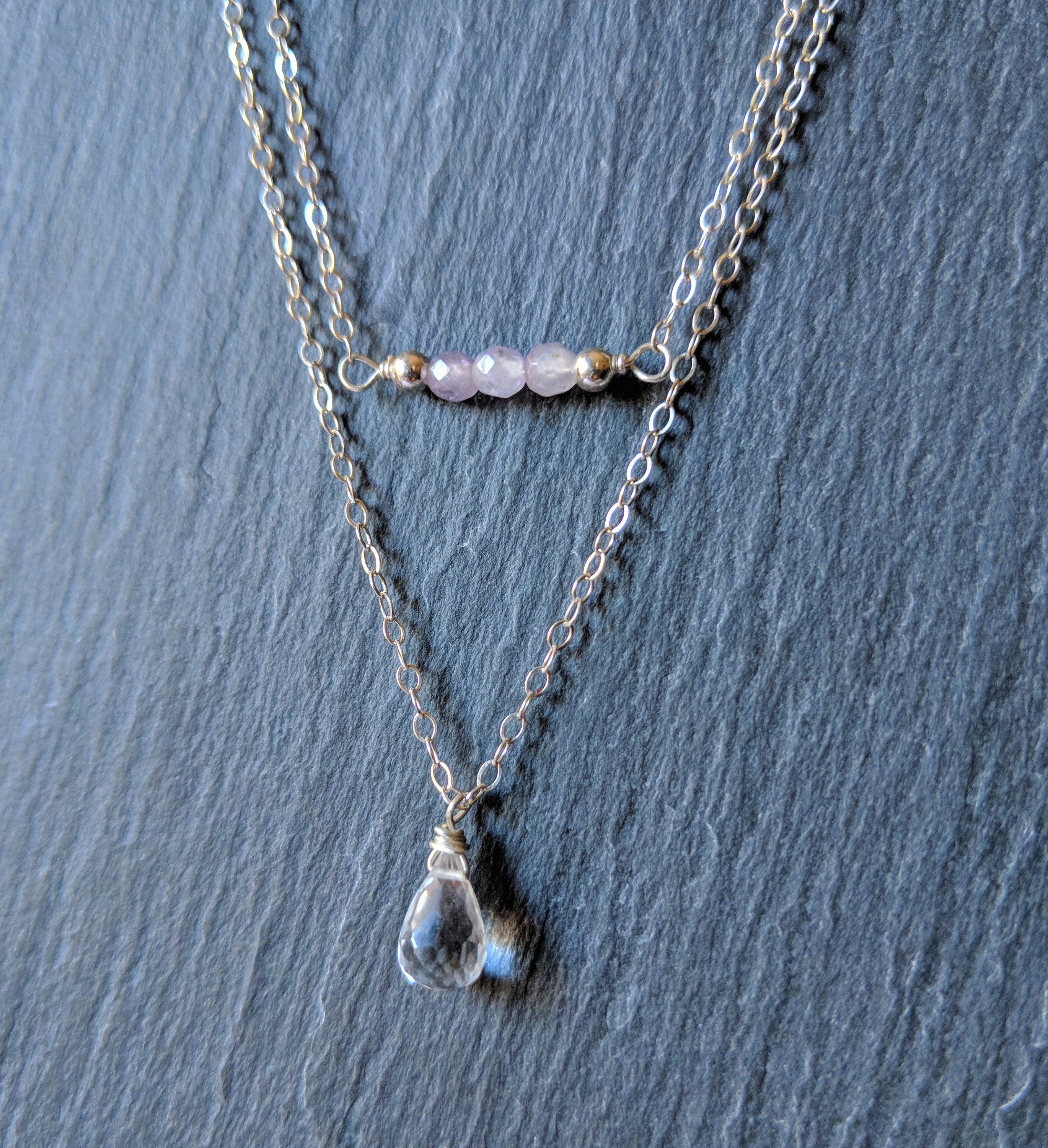 Amethyst necklace amethyst birthstone amethyst jewelry | Etsy