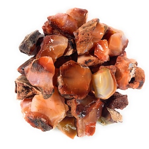 Hypnotic Gems Materials: 1 lb Bulk Rough Carnelian Stones from Madagascar - Raw Natural Crystals for Raw Natural Crystals