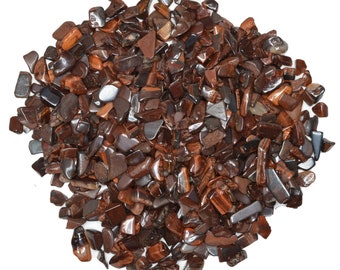 MAHOGANY RED TIGER EYE GEMSTONE PEBBLE CHIP 23X8MM LOOSE BEADS 8/"