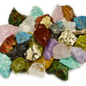 Hypnotic Gems: 3 lbs of Hand Bagged 17 Stone Types Madagascar Mix - Tumbling Rough, Crafts