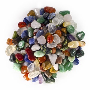 Hypnotic Gems: Natural Tumbled Brazilian Stone Mix - 25 Pcs - Extra Small Size - 0.50&quot; to 0.75&quot;Avg