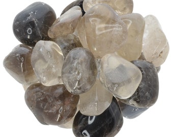 Hypnotic Gems: 1 lb Smokey Quartz Tumbled Stones - Grade 1 - Large - 1.25" to 1.75" Avg.