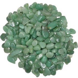 Hypnotic Gems: 1 lb Green Aventurine Tumbled Stones - Grade 1 - XXSmall - 0.25&quot; to 0.75&quot; Avg.