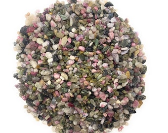 Hypnotic Gems: 1 lb of Tumbled Multi-Color Tourmaline Natural Rock Chips