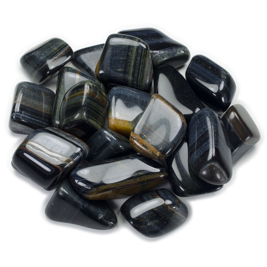 Hypnotic Gems 2 Lbs Blue Tigers Eye Tumbled Stones 1 Etsy