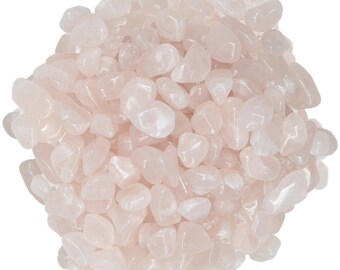Hypnotic Gems: 1 lb Rose Quartz Tumbled Stones - Grade 2 - XXSmall - 0.25" to 0.75" Avg.