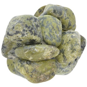 Hypnotic Gems: 1 lb Nephrite Jade Tumbled Stones - Grade 1 - XLarge - 1.5&quot; to 2&quot; Avg.