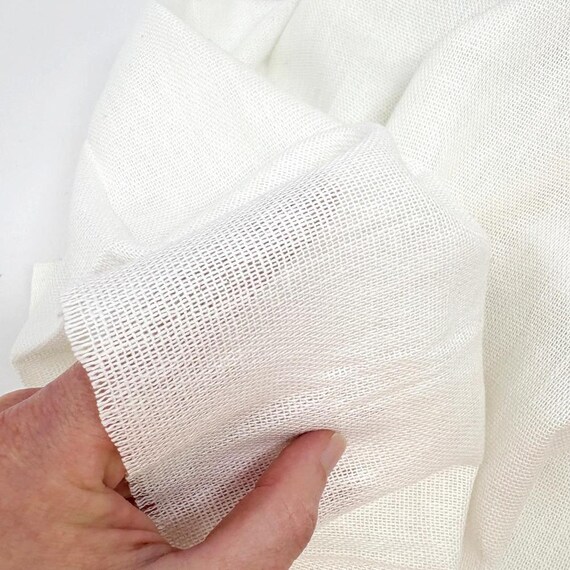 10 Yards White Tobacco Cloth Medium Weight Cotton