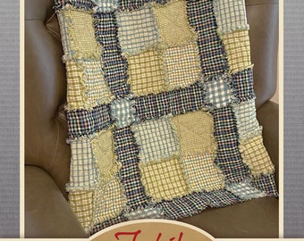 Neighborly Rag QuiltThrow Pattern - Digital Download