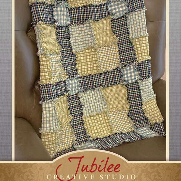 Neighborly Rag QuiltThrow Pattern - Digital Download