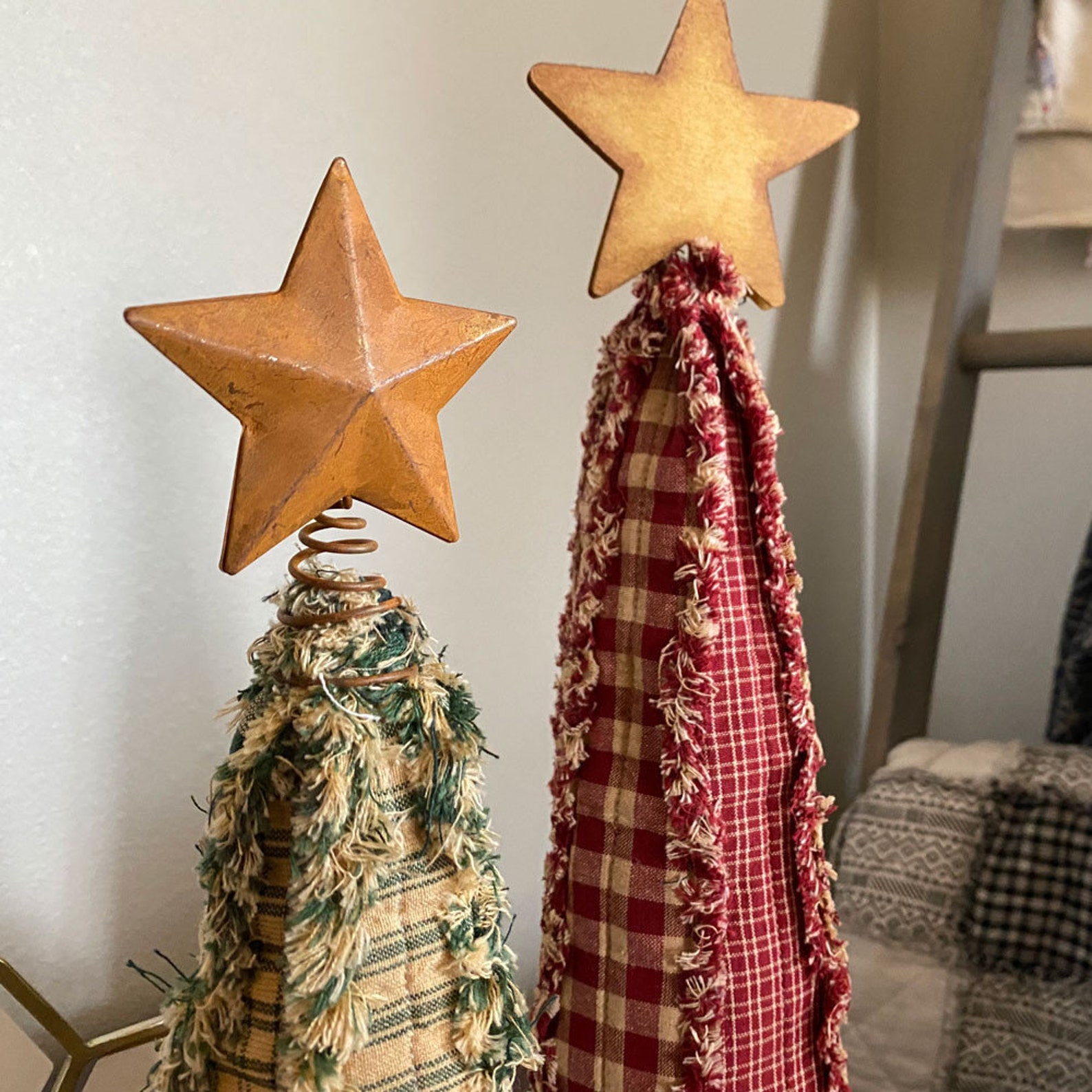 Ragged Homespun Christmas Tree Pattern DIGITAL - Etsy