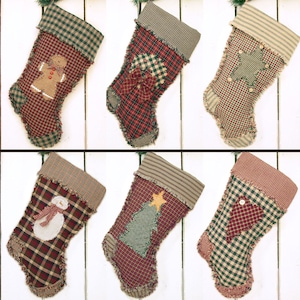 Ragged Christmas Stocking Pattern - Digital Download