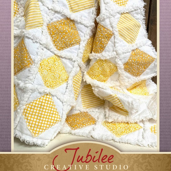 Crib Size Combo Rag Quilt Pattern - Digital Download