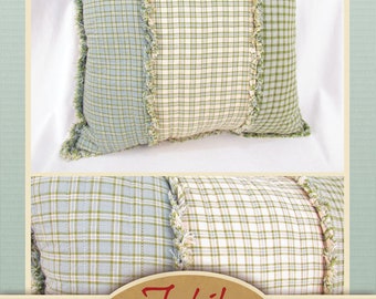 Three Panel Ragged Pillow Pattern - Digital Download