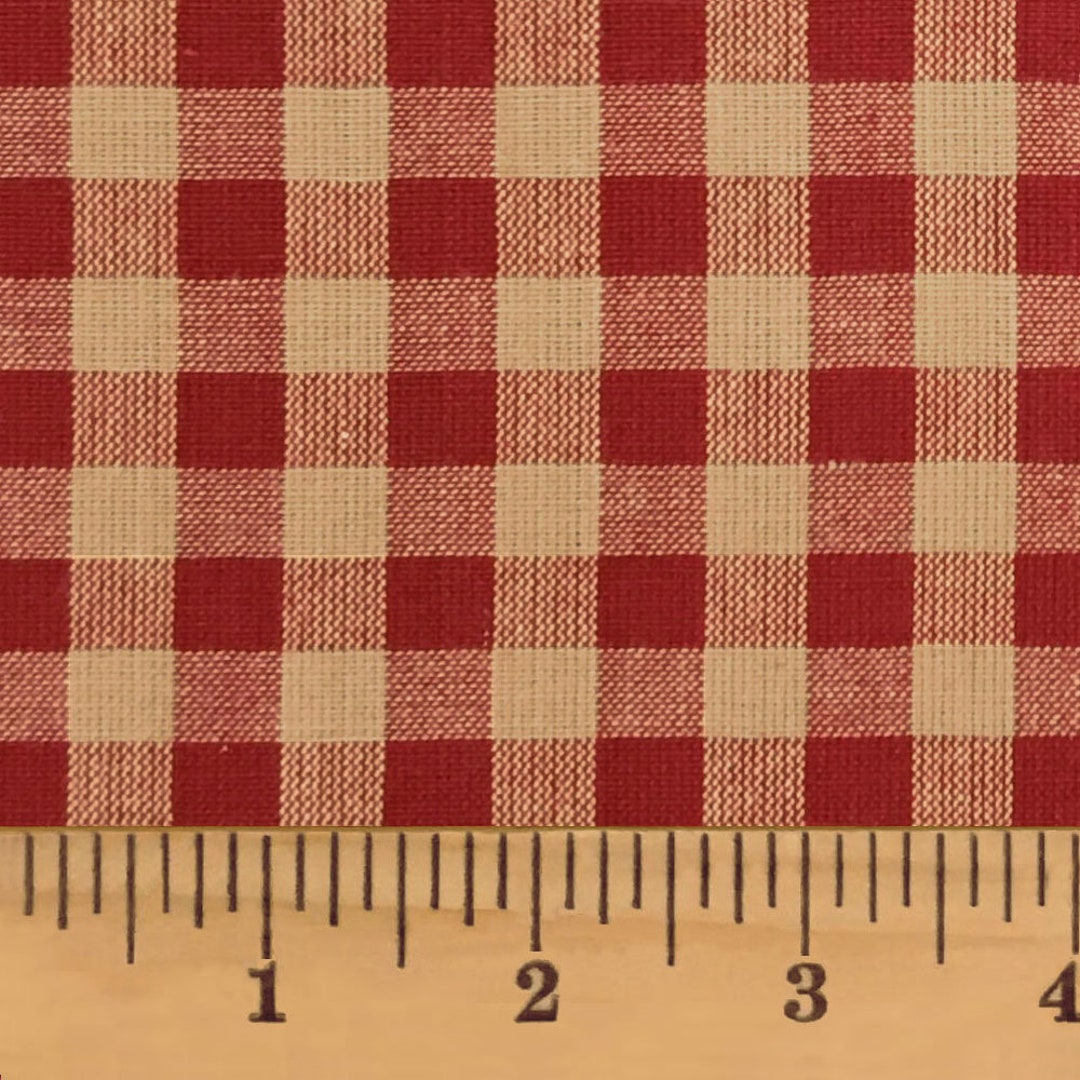 Full Yard Primitive Red 5 Homespun Cotton Fabric - Etsy