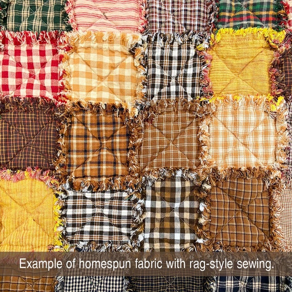 Walnut Brown Homespun Cotton Fabric - Jubilee Fabric