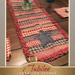 Rag Strip Table Runner Pattern -Digital Download