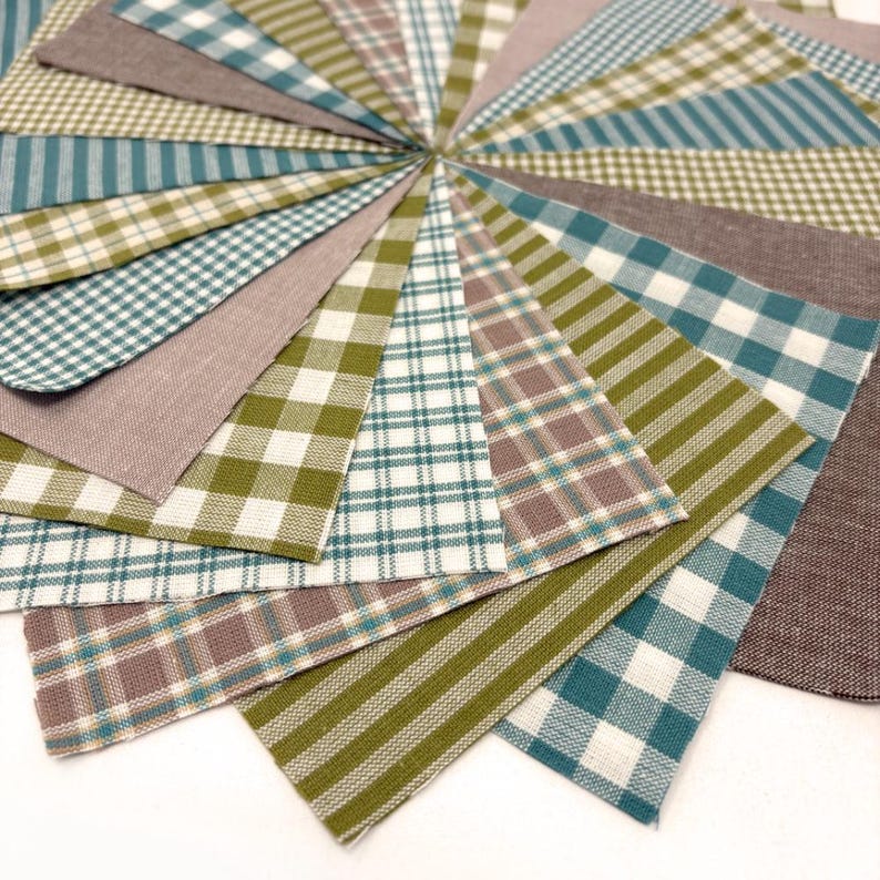 5 inch -- 40 Bluegrass Homespun Precut Quilt Squares Charm Pack image 2