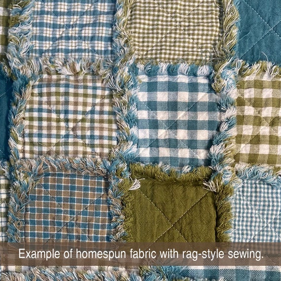 Full Yard - Ginger Blue 5 Plaid Homespun Cotton Fabric - Yahoo Shopping