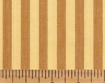 Full Yard- Honey Stripe Homespun Cotton Fabric