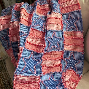 Padrão de estilo irregular de colcha Stars &#39;n Stripes - download digital