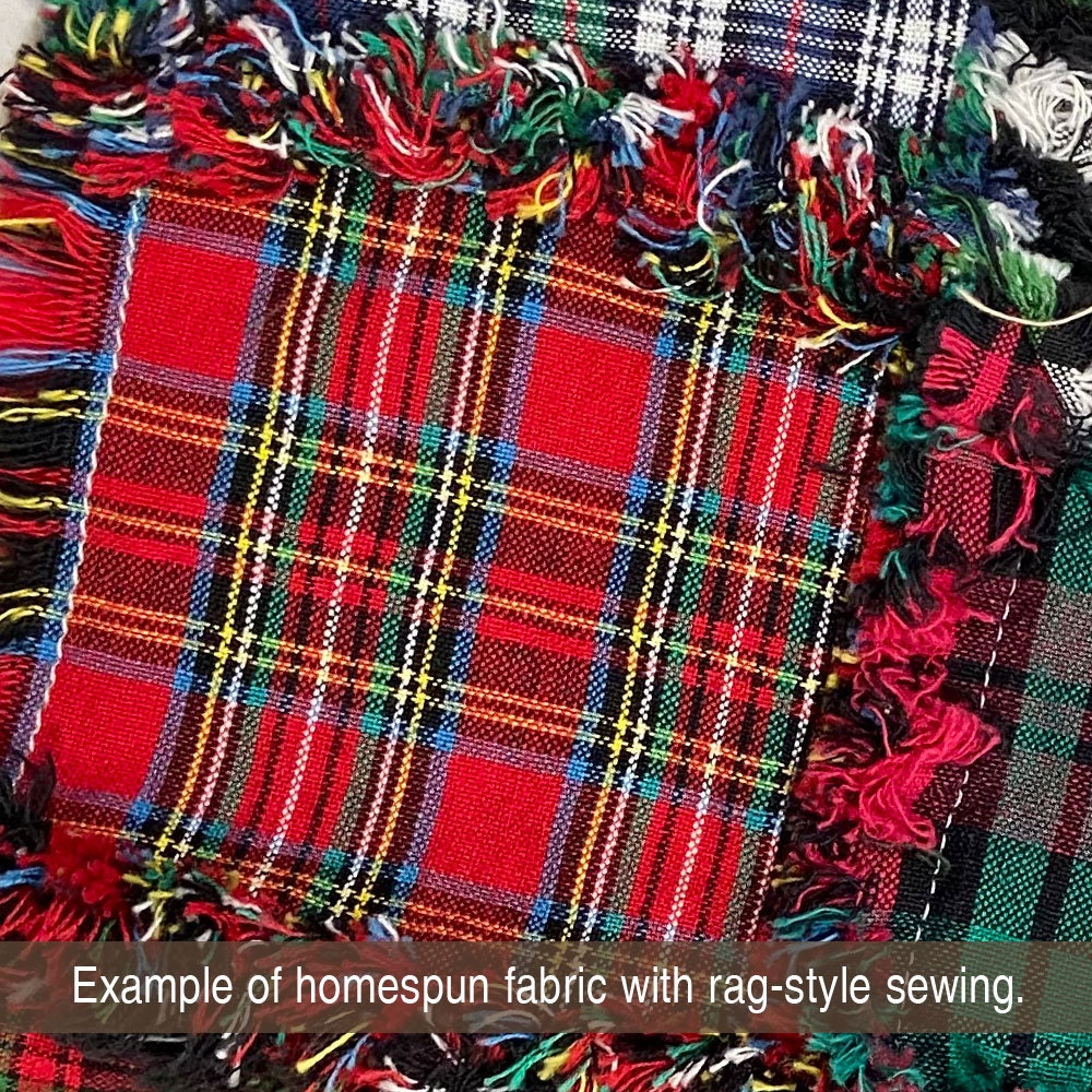 Full Yard Scotty Red Tartan Christmas Plaid Homespun Cotton Etsy