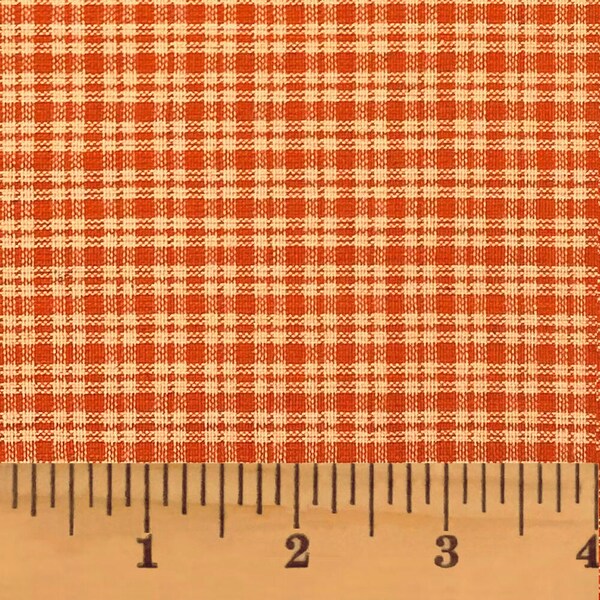 Orange Plaid Fabric Etsy