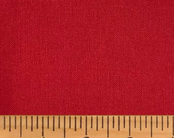 Full Yard- Traditional Red Solid Osnaburg Cotton Fabric