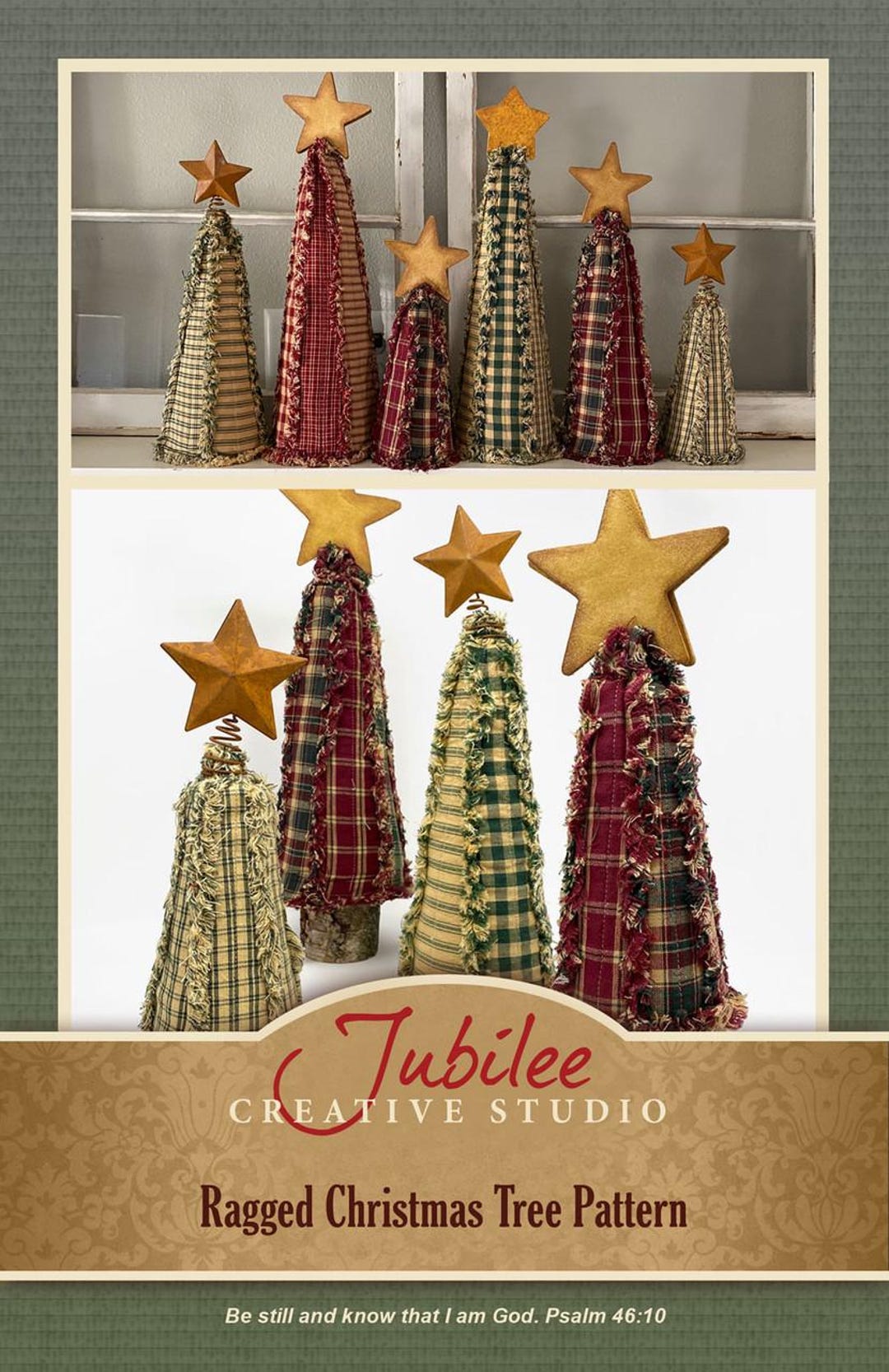 Ragged Homespun Christmas Tree Pattern DIGITAL - Etsy