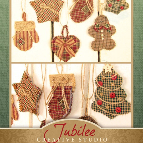 Cabin Christmas Quilted Ornaments Pattern - DIGITAL