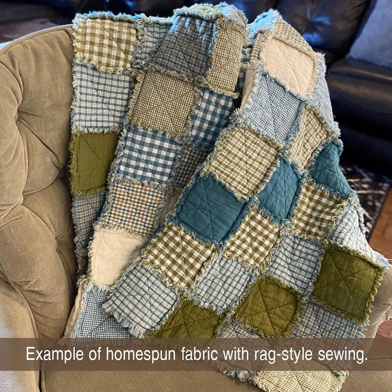 5 inch -- 40 Bluegrass Homespun Precut Quilt Squares Charm Pack image 5