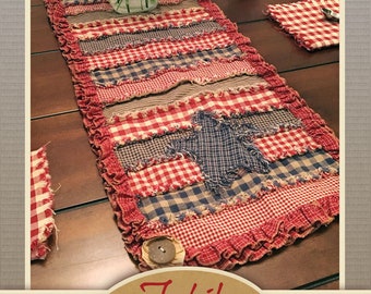 Rag Strip Table Runner Pattern -Digital Download