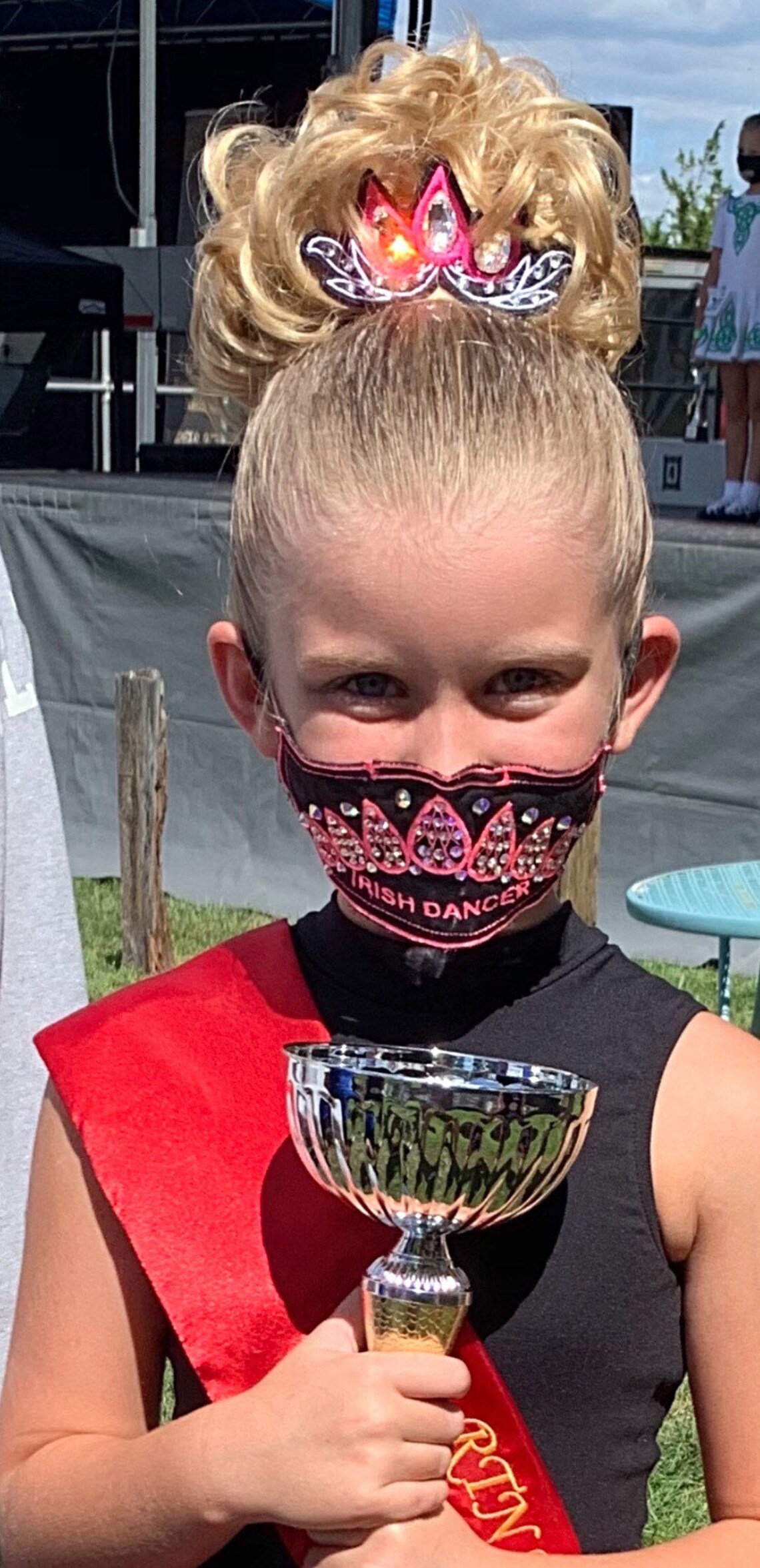 Irish Dancer Face Mask Bling Face Mask Tiara Face Mask Etsy