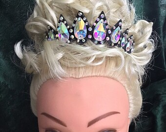 Alora - Single row embroidered 10 Inch Tiara