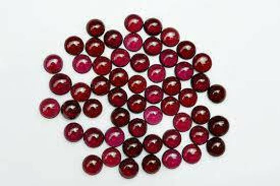 6x6 mm Redondo Natural cabujón de ónix rojo piedra suelta por mayor Lote de 30 piezas