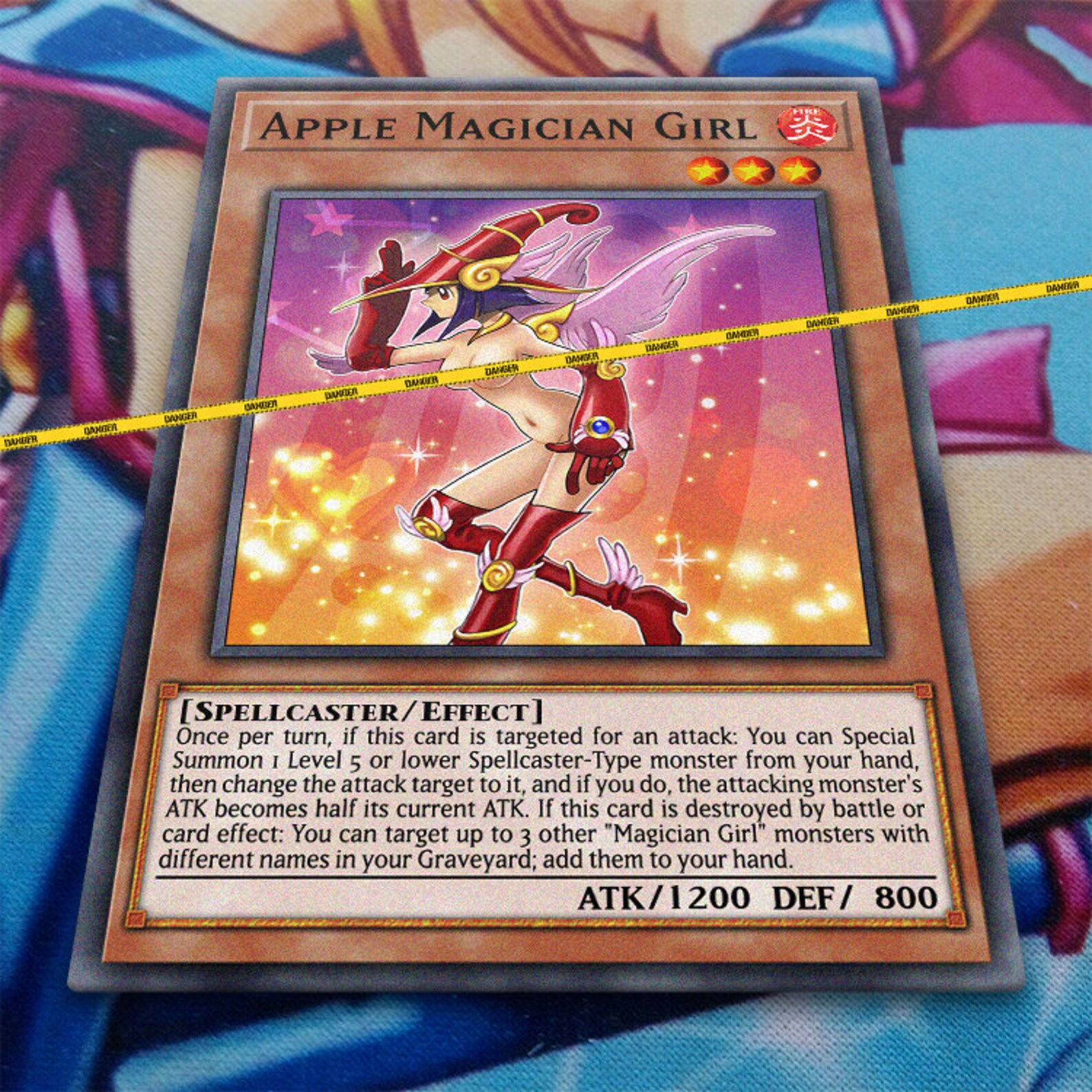 Apple Magician Girl ORICA Fanmade YuGiOh Card Common Etsy