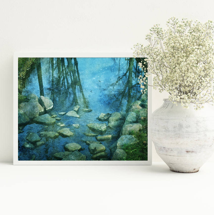 Teal wall decor Teal green home decor Teal turquoise wall art | Etsy