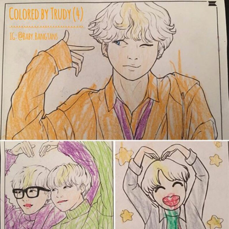 Download BTS Coloring Book Digital | Etsy
