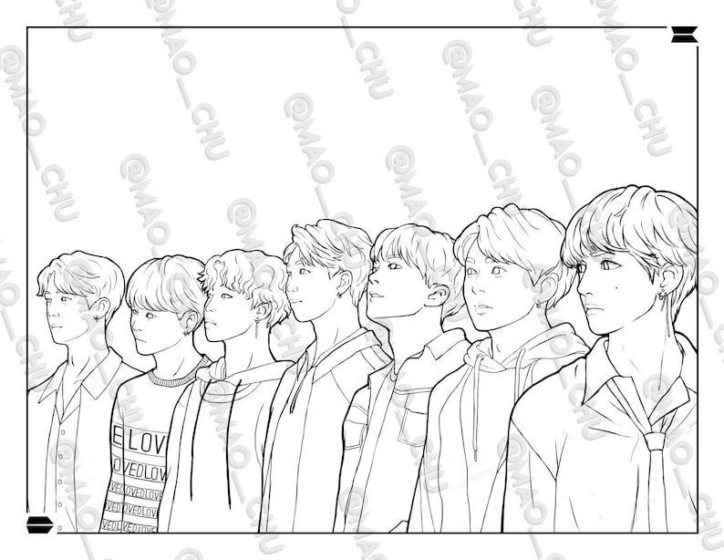 Download BTS Coloring Book Digital | Etsy