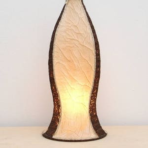 Lamp &quot;Babylon&quot; atmosphere in wrought iron paper and crochet hemp. Canapart Car Hire