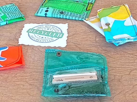 plastic tobacco pouch Handcrafted Recycled Tobacco Bag