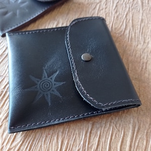 Cartera compacta de mujer hombre en piel genuina "Brosis"