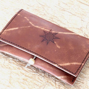 Cuir véritable fait main Canapart cartes Made in Salento ! Brown