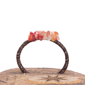WOMEN es RIGID Hanf BRACELET und handgefertigte Canapart harte Steine. Karneol