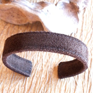 Rigid leather Cuff 15 mm man woman soul in handcrafted steel! Canapart