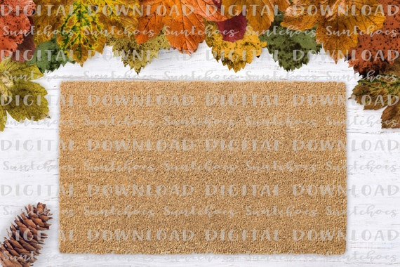 Download Doormat Mockup Coir Fall Maple Leaves - Free Mockups ...