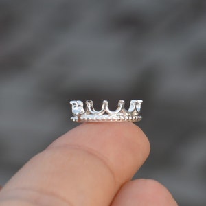 Crown nipple rings sterling silver / non piercing nipple jewelry / Mature
