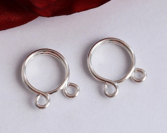 Non-Piercing Nipple Rings Fake Piercings sterling silver nipple clamps / Mature