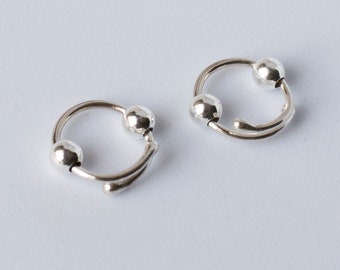 fake nipple piercing rings sterling silver / Mature