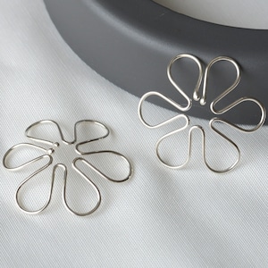 Daisy Flower nipple rings / non piercing nipple clamps in brass / sterling silver/ gold plated sexy  body jewelry / Mature